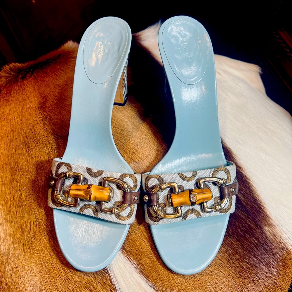 Gucci Slide On Heels👡🔥GorG Super elegant SEXY Rare lmtd Edit🔥EXC Cond Size 7 - Picture 12 of 16